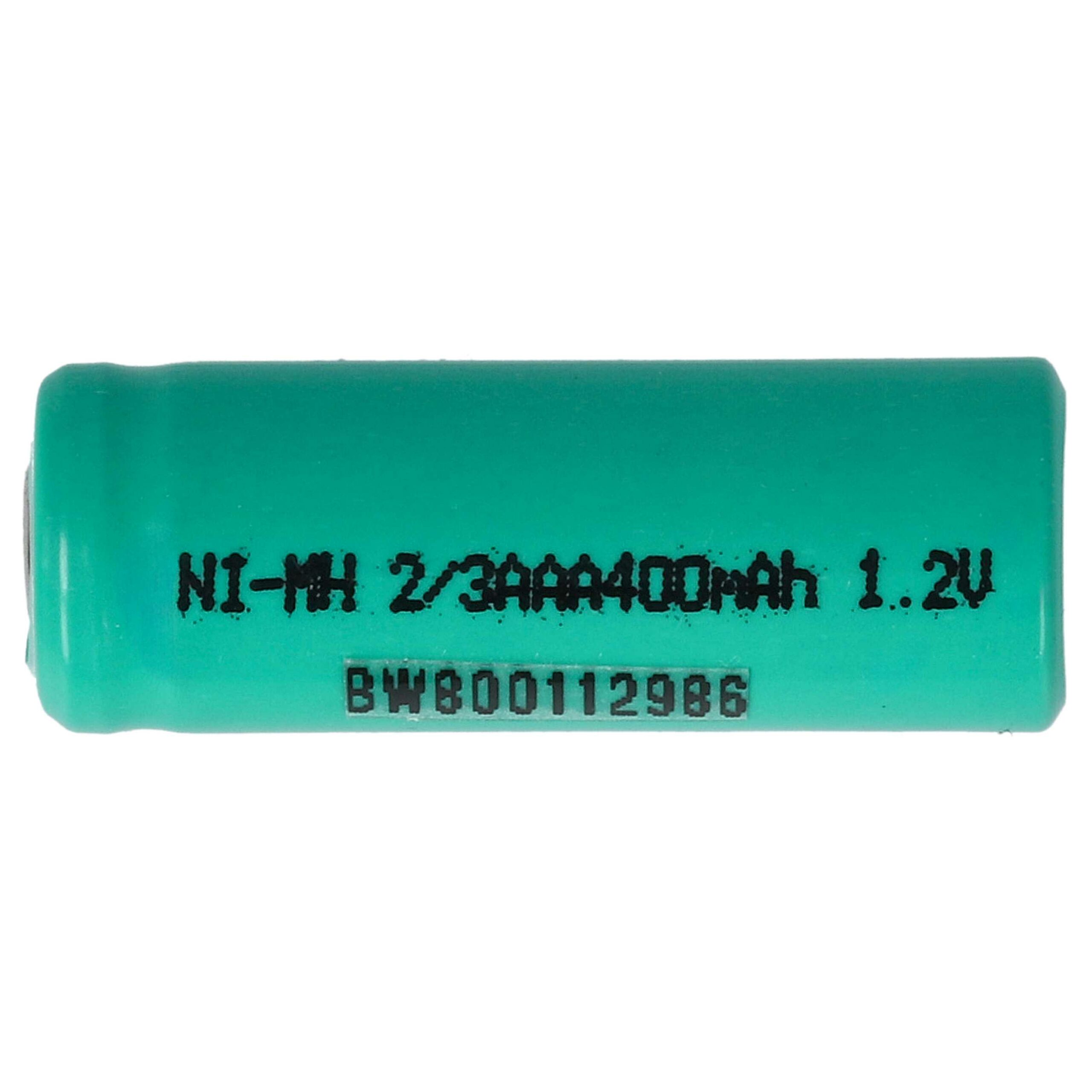 Células de Bateria Recarregável NiMH 2/3AAA 400mAh 1.2V vhbw (2 peças) - Image 3