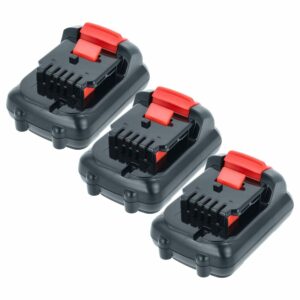 3x Bateria vhbw para Dewalt DCB127, DCB125, DCB123, DCB121, DCB120 - 2000 mAh, 12 V, Li-Ion