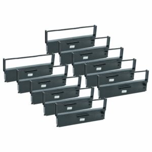 10x Fita de Tinta Compatível Epson C43S015231, C43S015369 para Impressoras Utax Matriz de Pontos e Talões - Preto