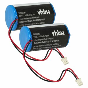 Bateria vhbw 2x compatível Visonic 0-9912-K, ER34615M, 88030498 - 14500 mAh 3.6V Li-SOCl2