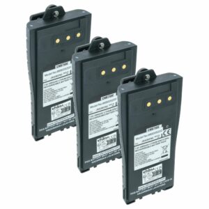 3x Bateria para Rádio Entel CNB750E - 2000 mAh 7.6 V Li-Ion + Clip de Cintura vhbw