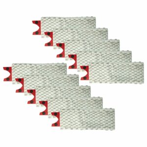 10x Cabeça de Mop em Microfibra para Vileda 1-2 Spray Mop - branco e cinzento