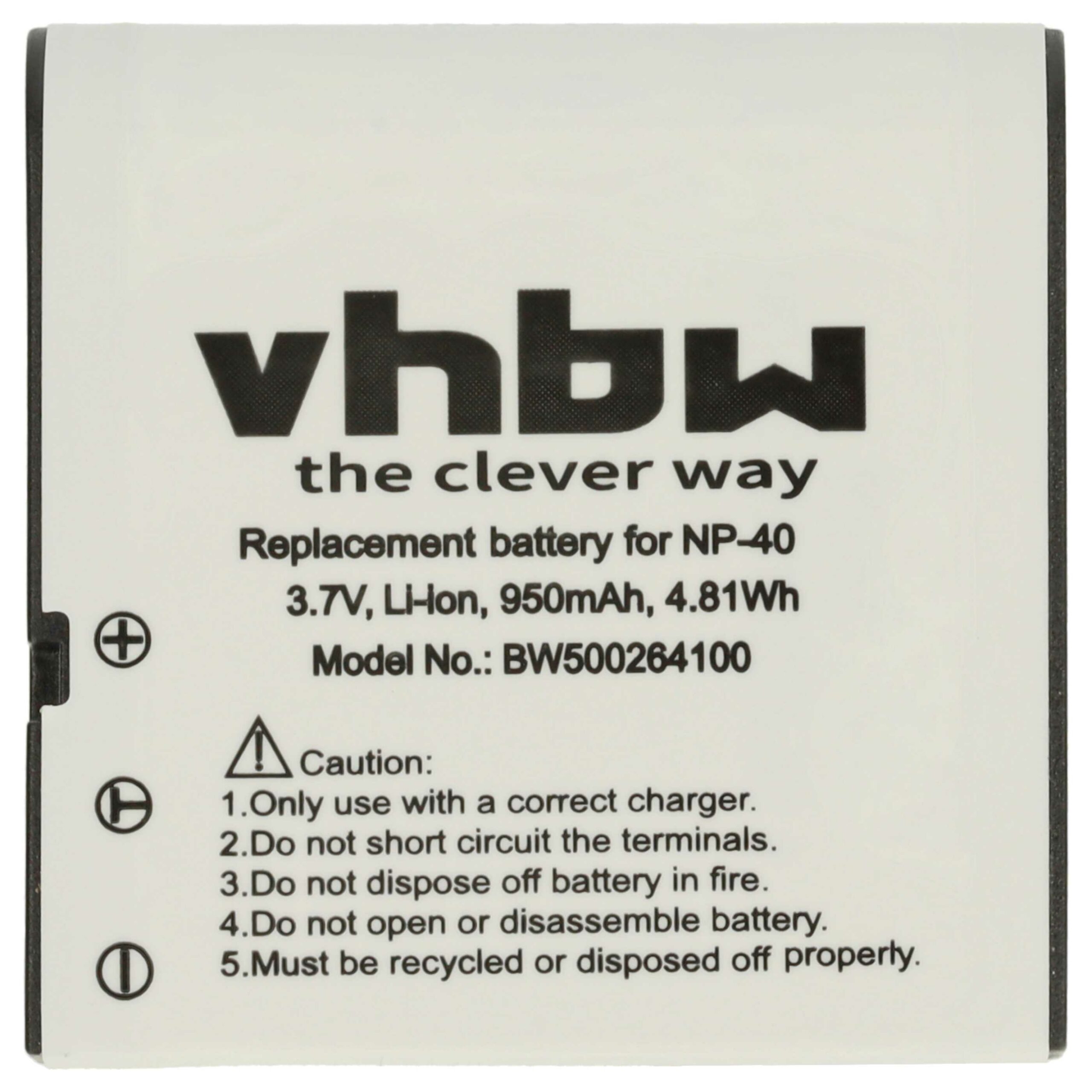 2x Bateria vhbw compatível com BenQ NP-40DBA, NP-40, NP-40DCA - 950mAh, 3.6V, Li-Ion - Image 3