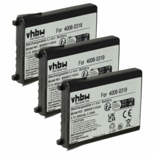 Bateria de Substituição vhbw para Unitech POS - 900 mAh 3.7 V (Pack 3x)