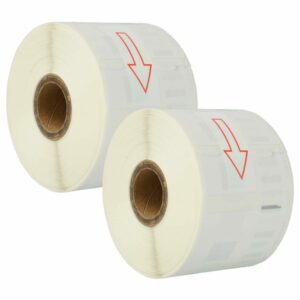 2x Rolo de Etiquetas compatível com Dymo 11354 - 57 mm x 32 mm