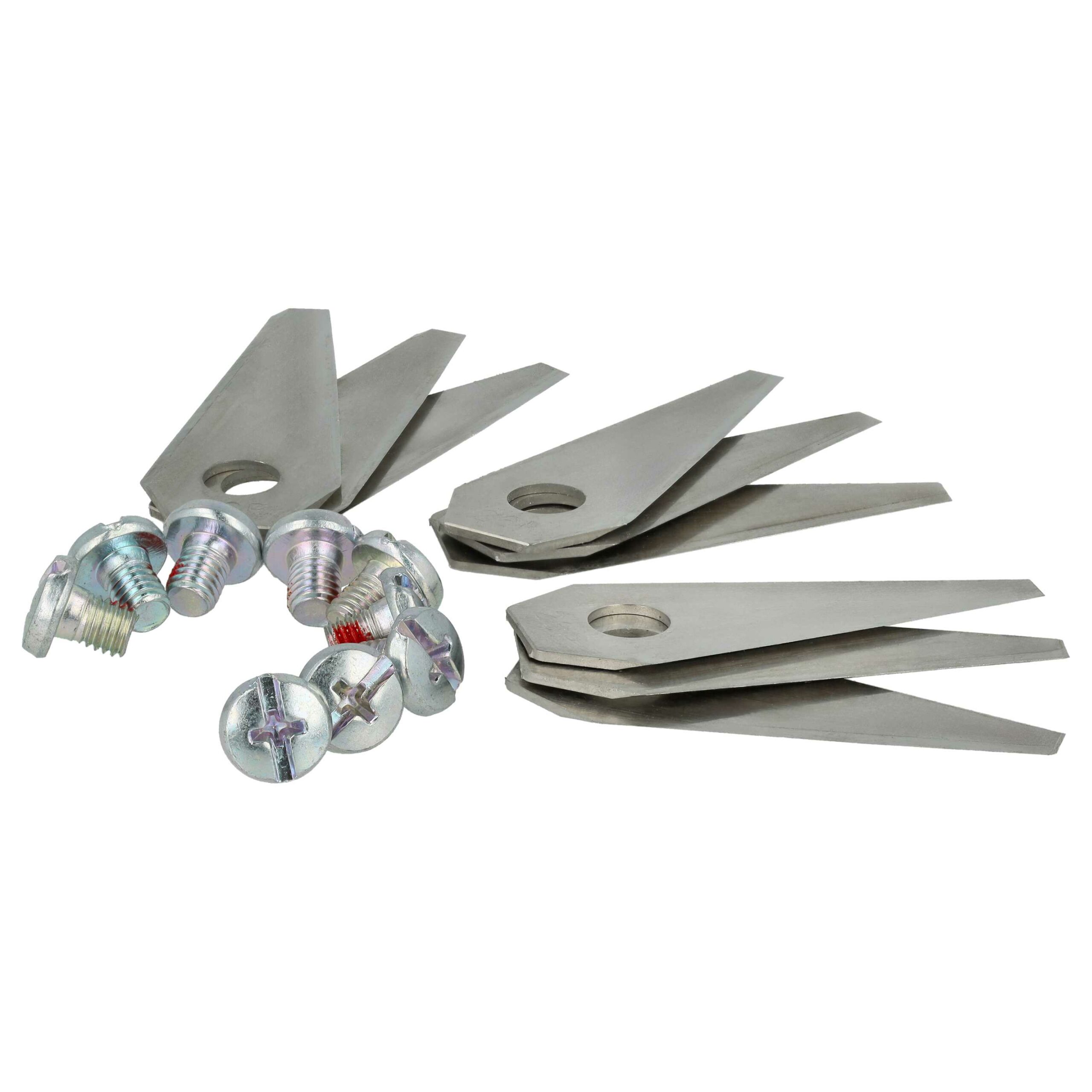 Kit 9 Lâminas de Substituição vhbw para Cortador de Relva Robô Bosch F 016 800 321 e F 016 104 255 - Aço, Prateado - Image 3