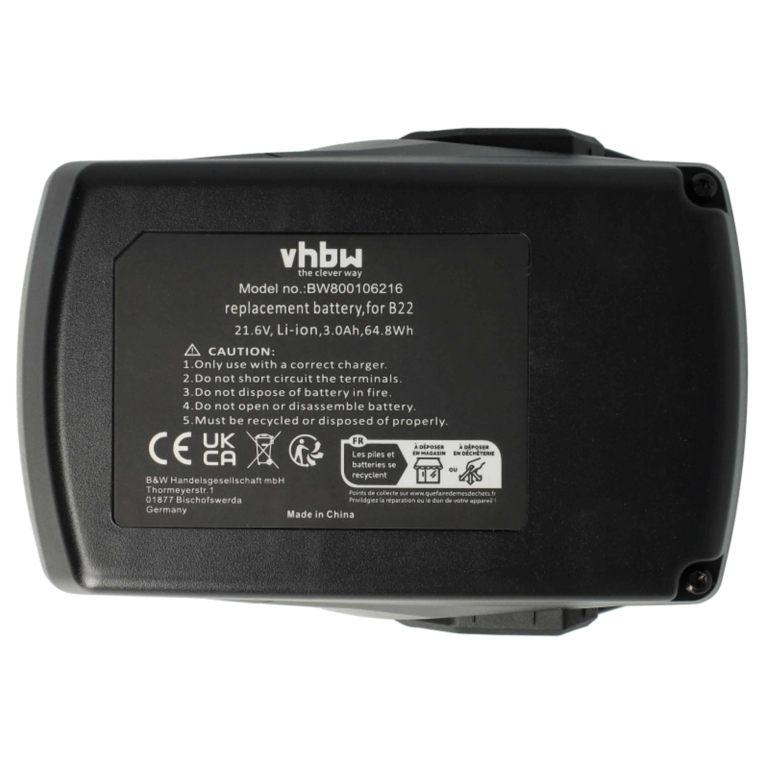 Pack 3x Bateria vhbw para Hilti 21.6V 3000 mAh Li-Ion (Substitui 2018498, 2136393, 2136395, 2183185) - Image 3