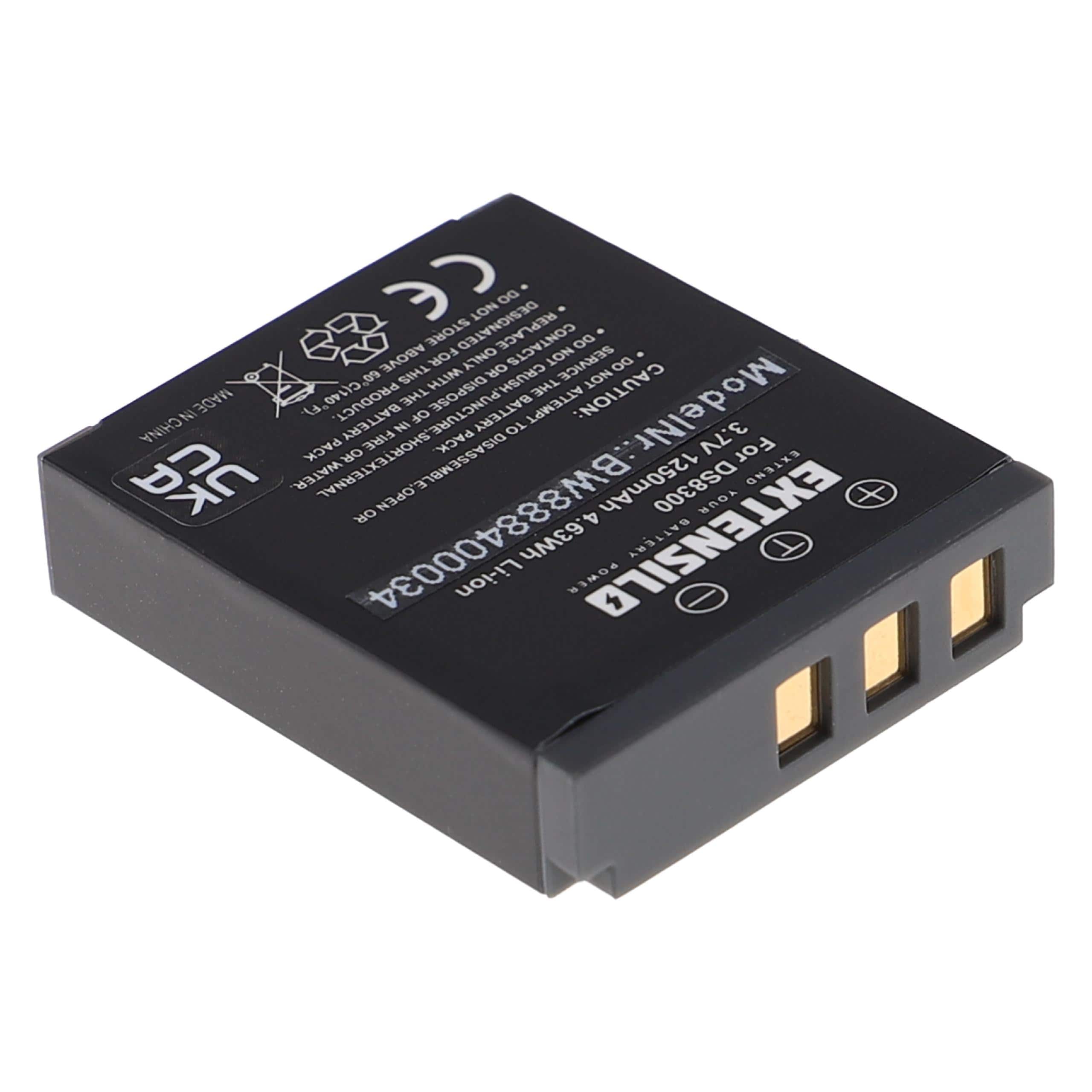 Pack de 3 Baterias EXTENSILO 1250mAh 3.7V Li-Ion para Câmaras (02491-0045-00, 02491-0028-05, 02491-0028-01, 02491-0028-00)