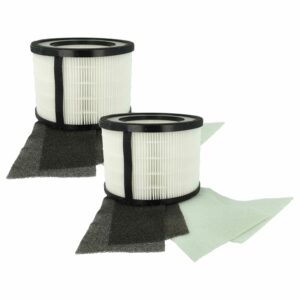 2x Filtros de Substituição para Leitz 2415142, 2415107 - Pré-filtro + HEPA + Carvão Ativado