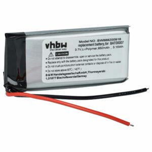 Bateria para Auscultadores Wireless Cardo BAT00007 - 850 mAh 3.7 V Li-polymer vhbw