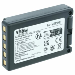 Bateria de Substituição para Telecomando Industrial Teleradio M245060 - 2400 mAh vhbw