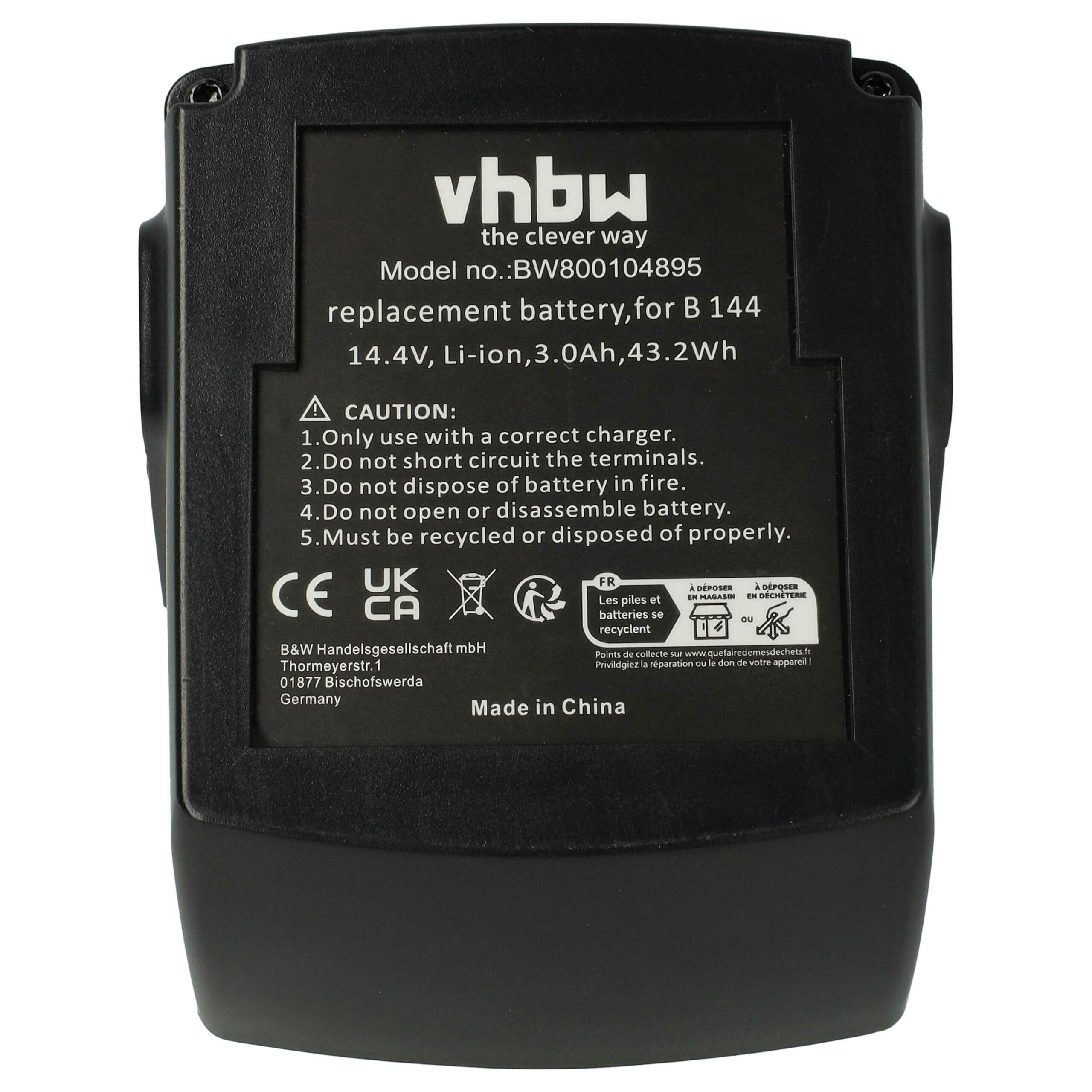 Bateria vhbw 14,4V 3000 mAh Li-Ion para Hilti (substitui 273114, B144) - Image 3