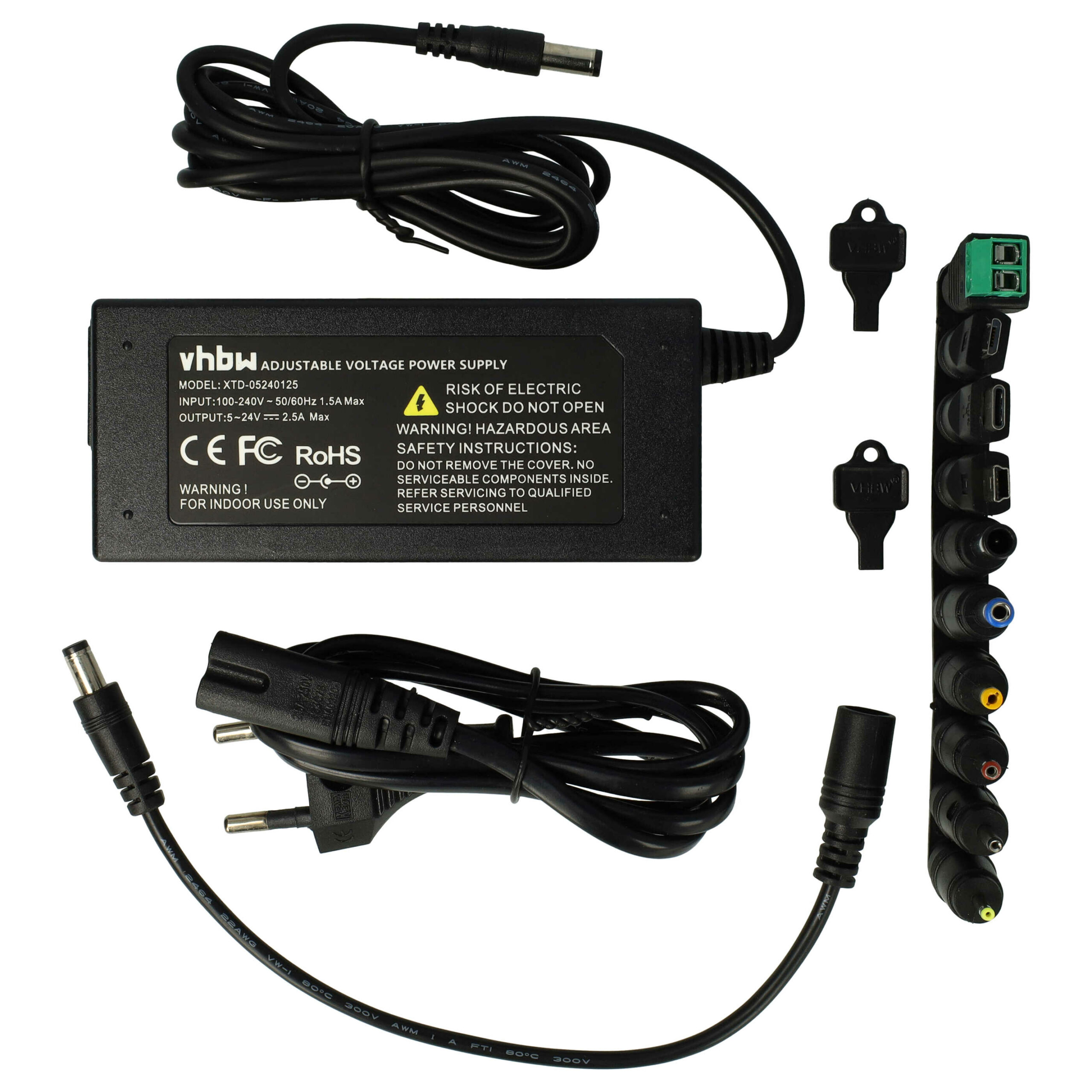 Adaptador de Alimentação Universal vhbw com 10 Conectores - 5 a 24 V - Image 2