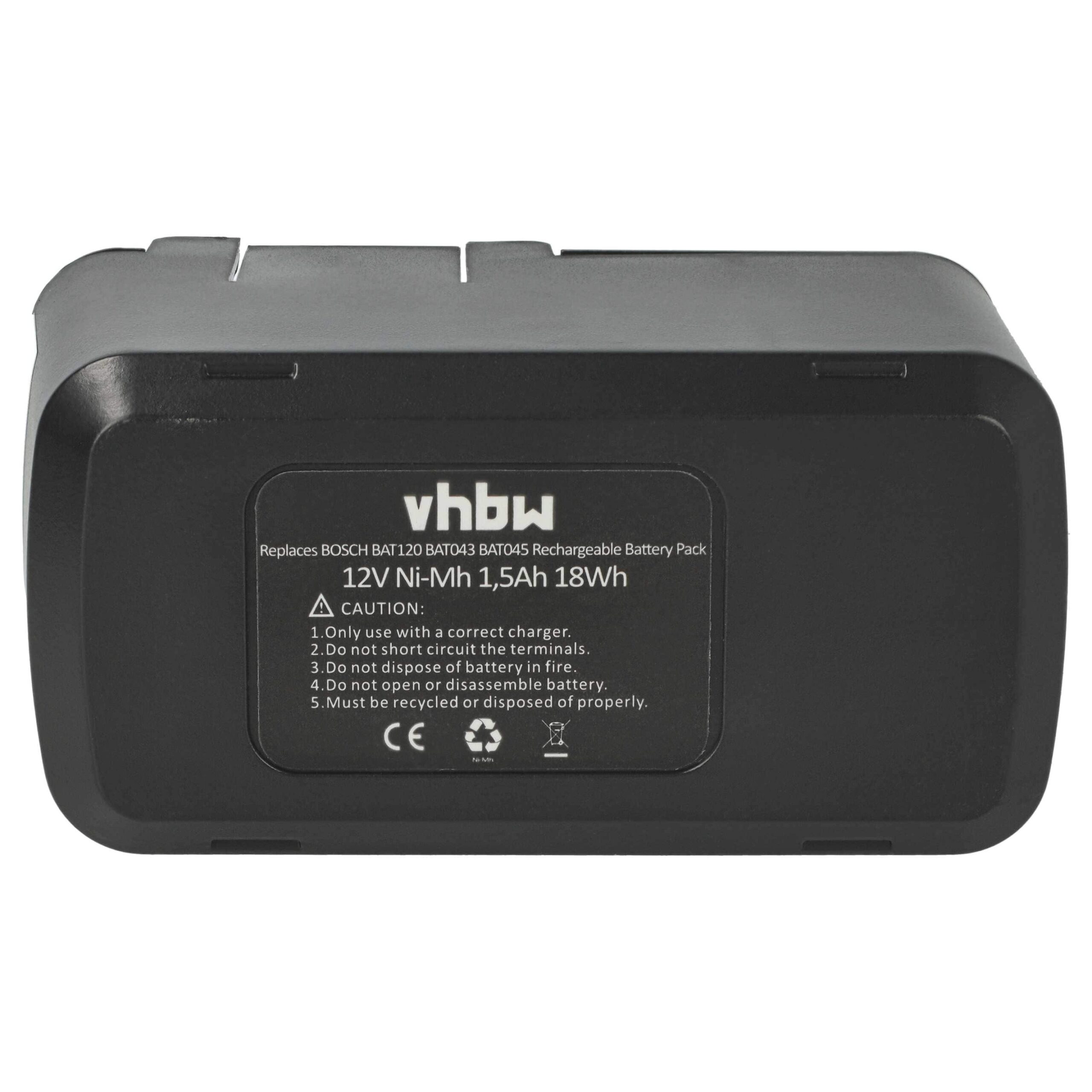 3x Bateria vhbw 12V 1500 mAh NiMH para Bosch 2607335055, 2607335054 - Image 3