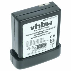 Bateria vhbw para Rádio Kenwood PB-32, PB-32H, PB-33 - 1000 mAh 6 V NiMH