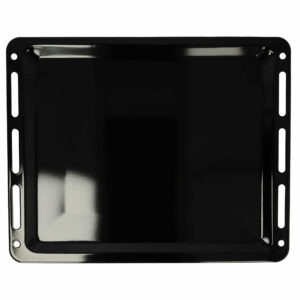 Tabuleiro de Forno vhbw compatível com Bosch 1101433 - 45,5 x 36,4 x 2 cm, Revestimento Antiaderente, Esmaltado Preto