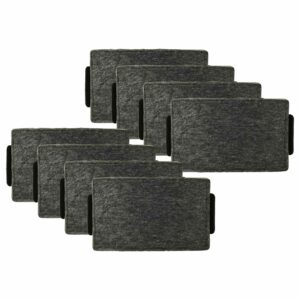 8x Filtro de Carvão Ativado para Coifa Miele 4002515094815 - 23,7 x 14,6 x 1,9 cm