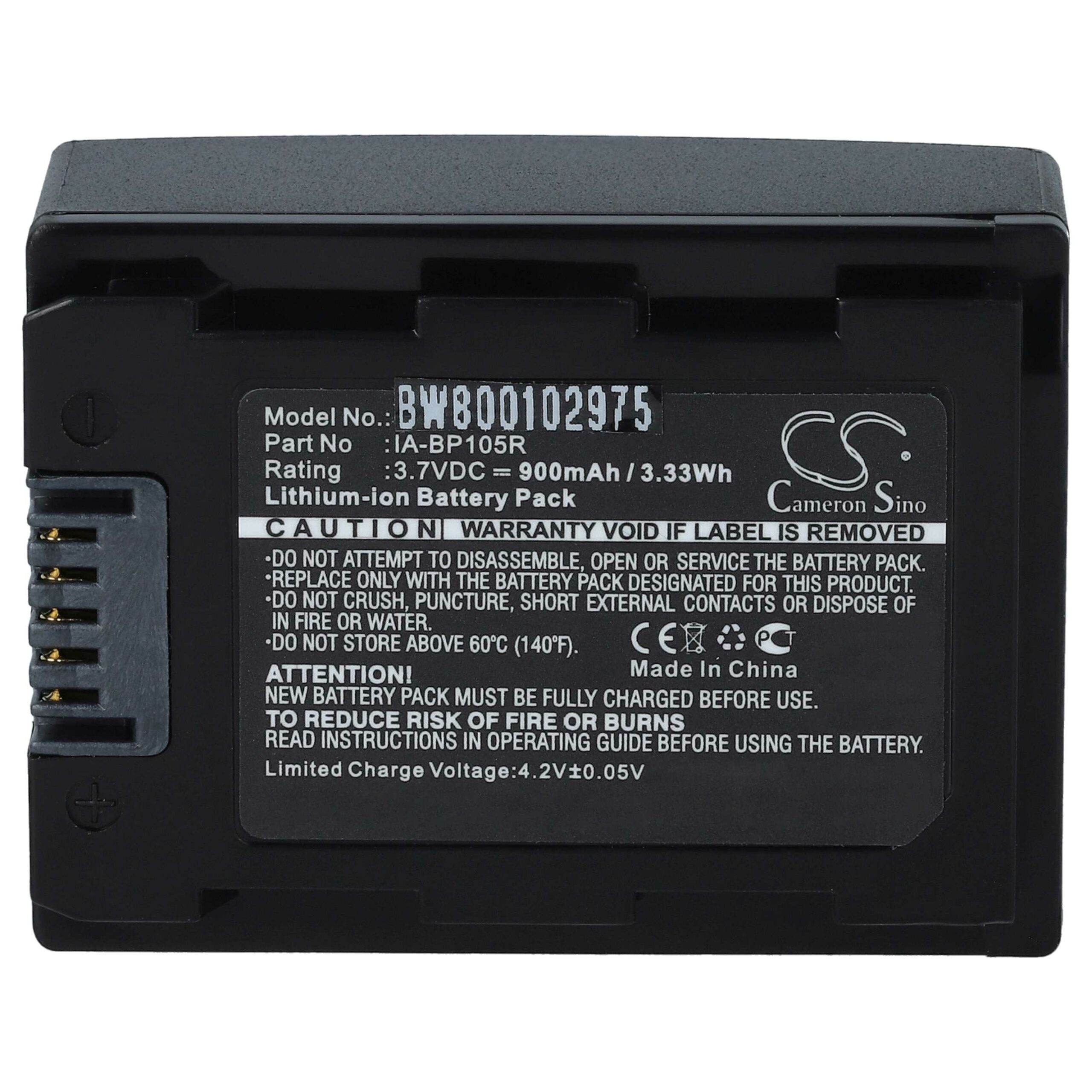 Bateria vhbw para Samsung - Compatível IA-BP105R - 1100 mAh 3.7 V Li-Ion (Pack 2x) - Image 3