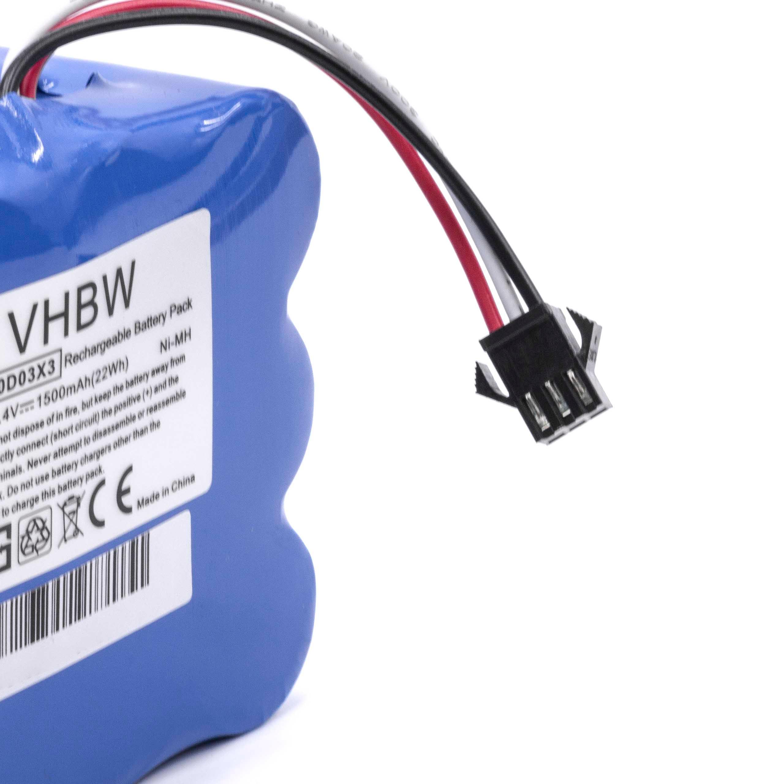 Bateria vhbw 14,4V 1500mAh NiMH para aspiradores Cleanna, Klarstein, Hoover e compatíveis - Image 2