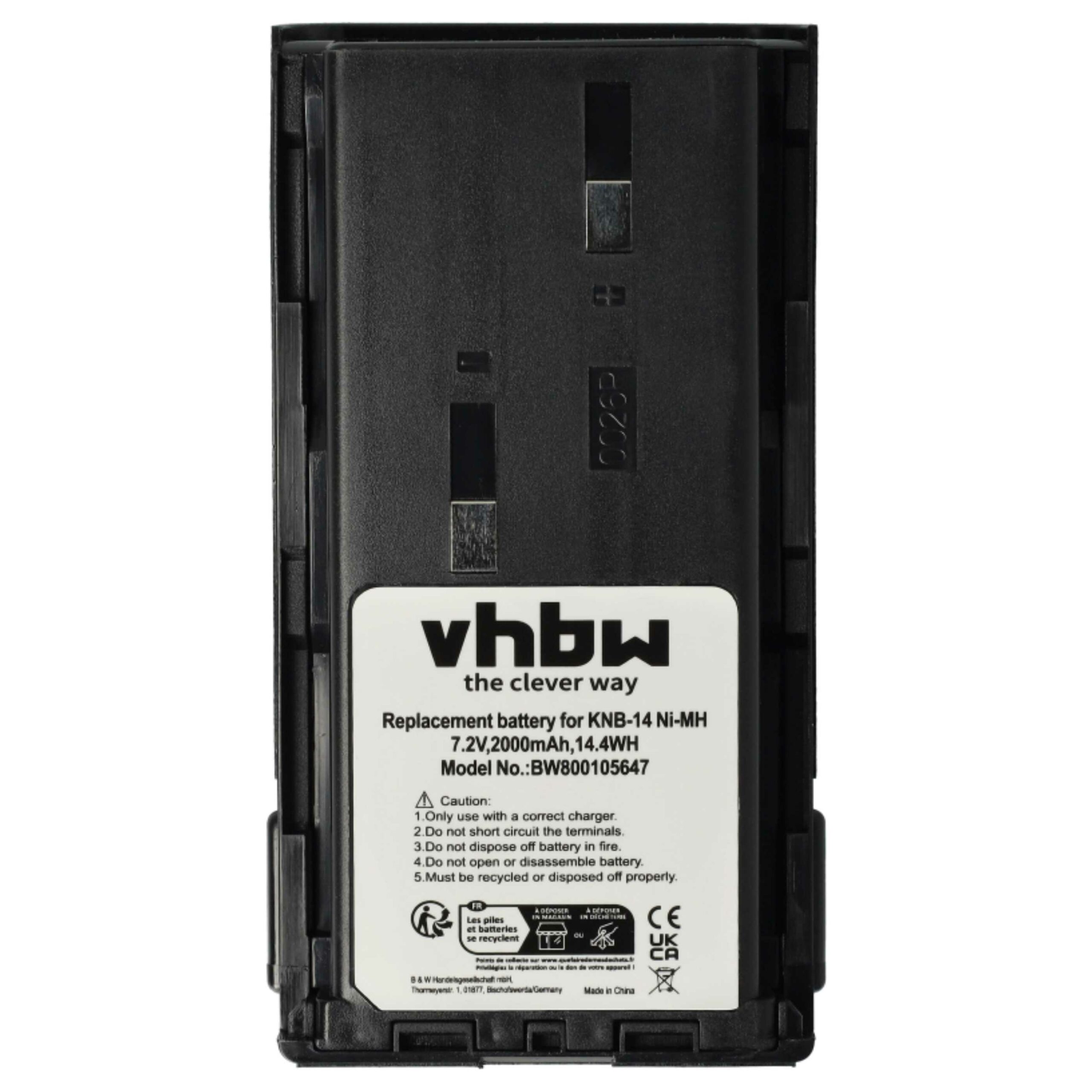 Bateria vhbw 2x para Rádio Bidatong BD-15-L - 2000 mAh 7.2 V NiMH - Image 3