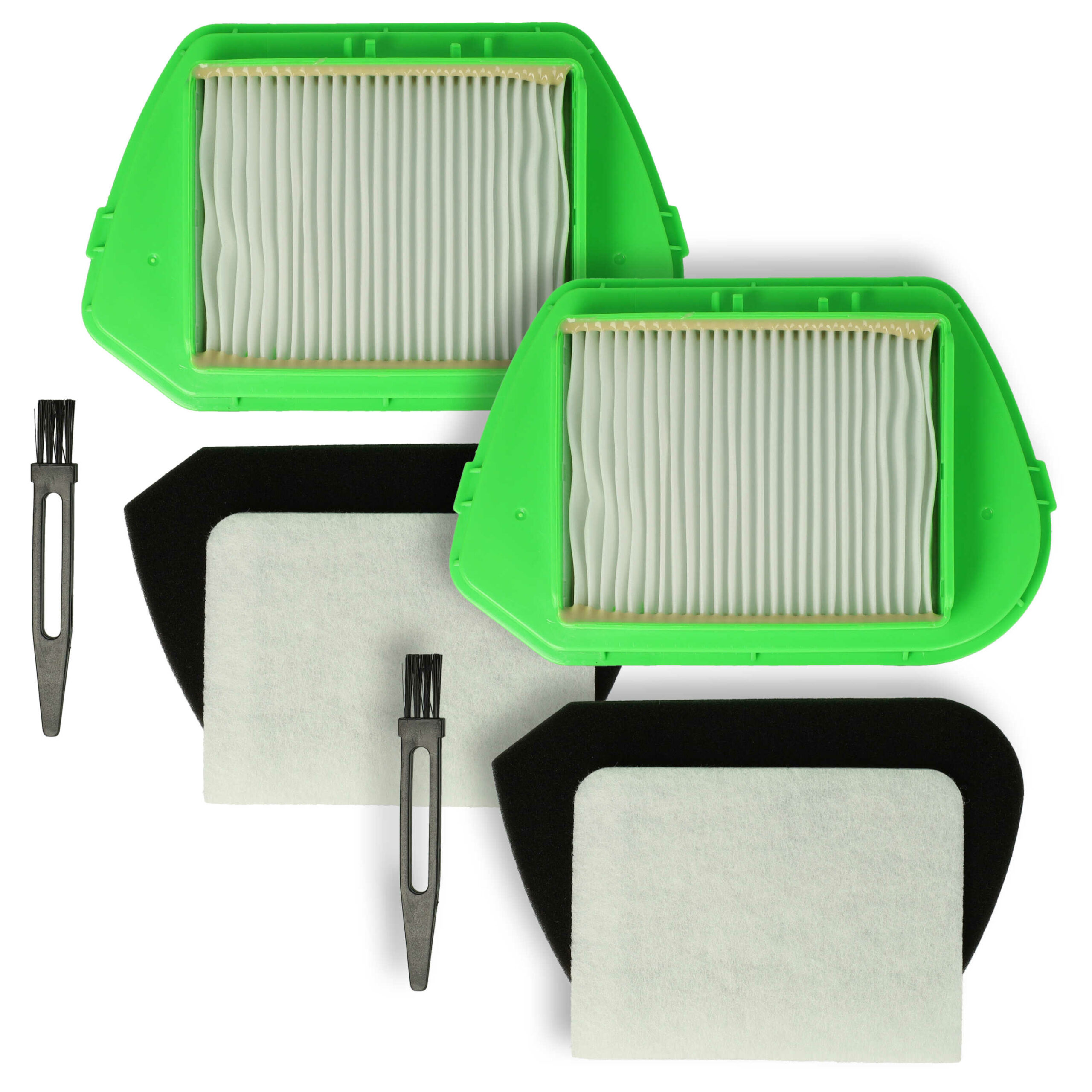 Kit Filtro + Escova 8 Peças vhbw para Rowenta ZR005501, ZR005401 e Aspiradores Moulinex