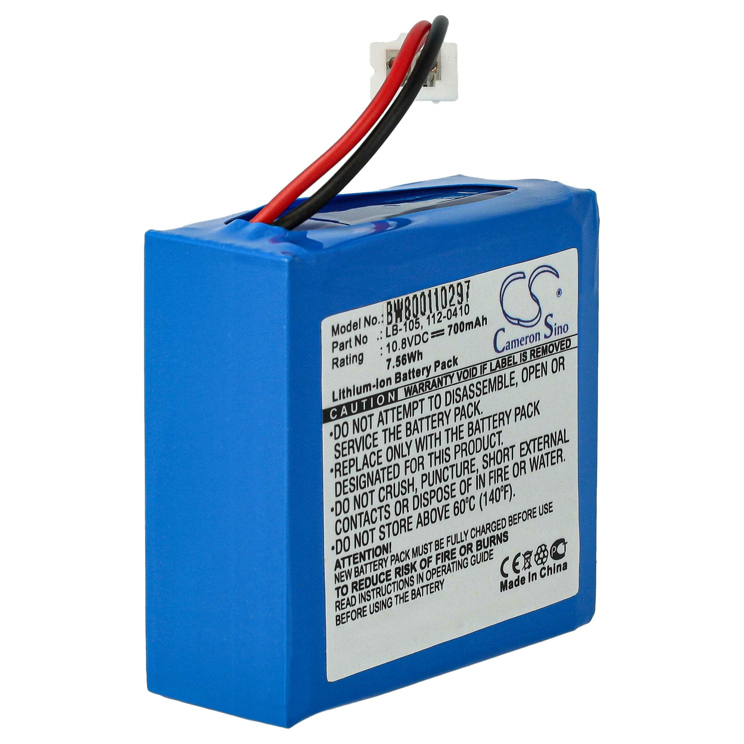 Bateria vhbw para SafeScan LB-105, 112-0410 - Scanner POS 700 mAh 10.8 V