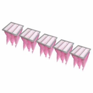 5x Filtro de Bolso F7 vhbw para Sistemas de Ventilação Nilan - Substitui F003996, F003995, F003997