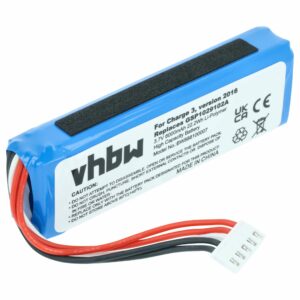 Bateria de substituição vhbw para JBL Charge 3 2016 - Li-polímero 6000 mAh