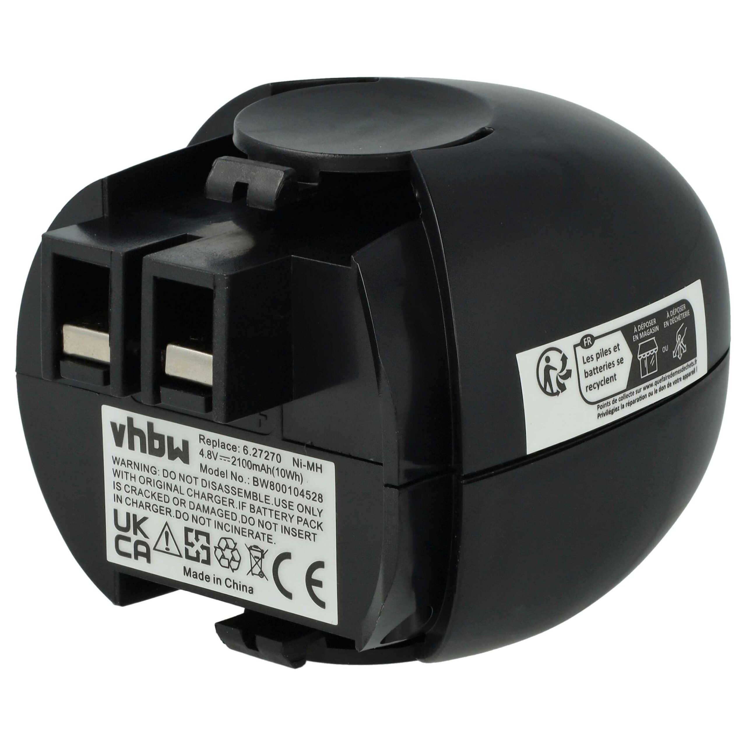 Bateria vhbw para Metabo 6.27270, 6.27271, 6.27273 - 2100 mAh, 4.8 V, NiMH