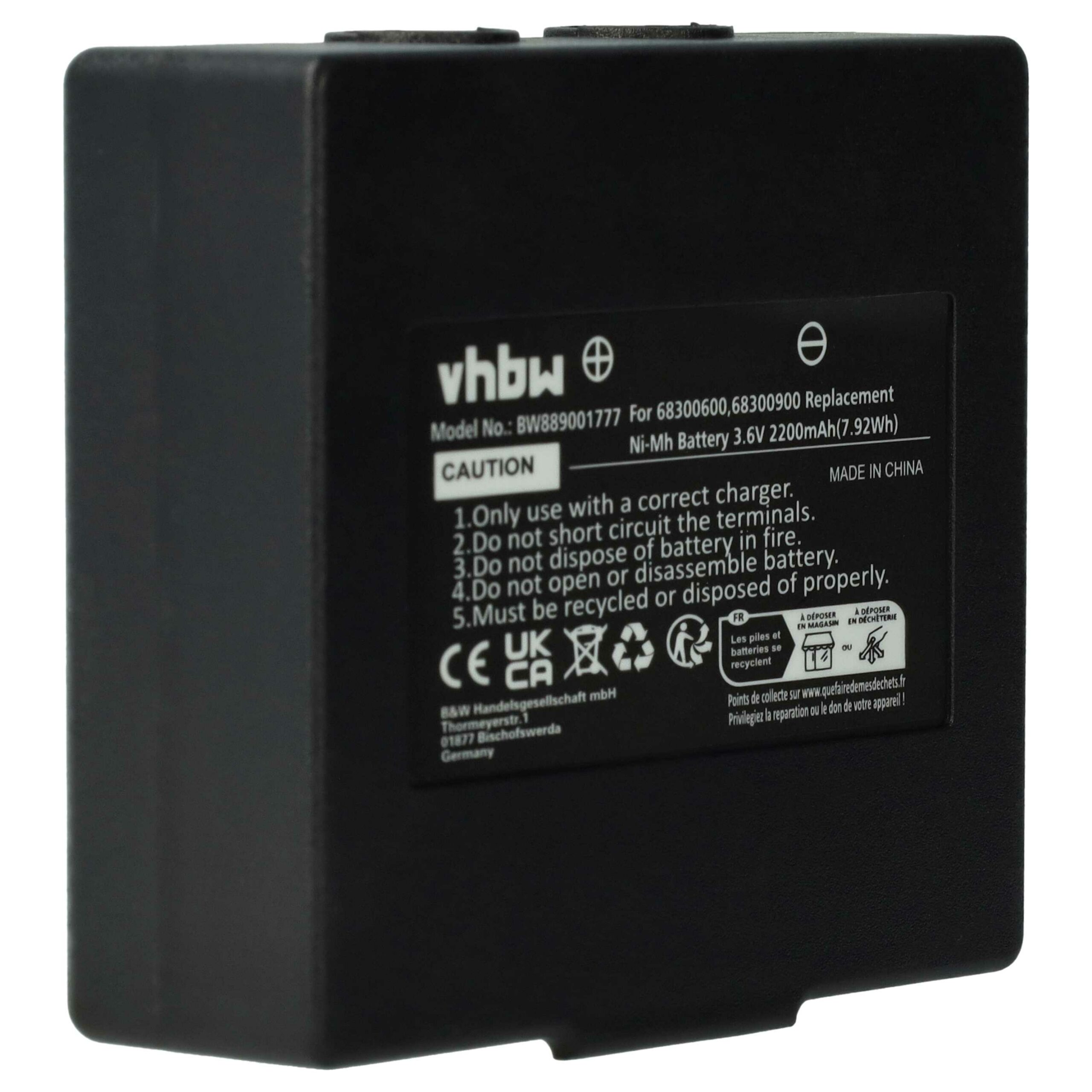 Bateria de Substituição vhbw para Abitron KH68300990, Comando Remoto EX2-22 - 2200 mAh - Image 3