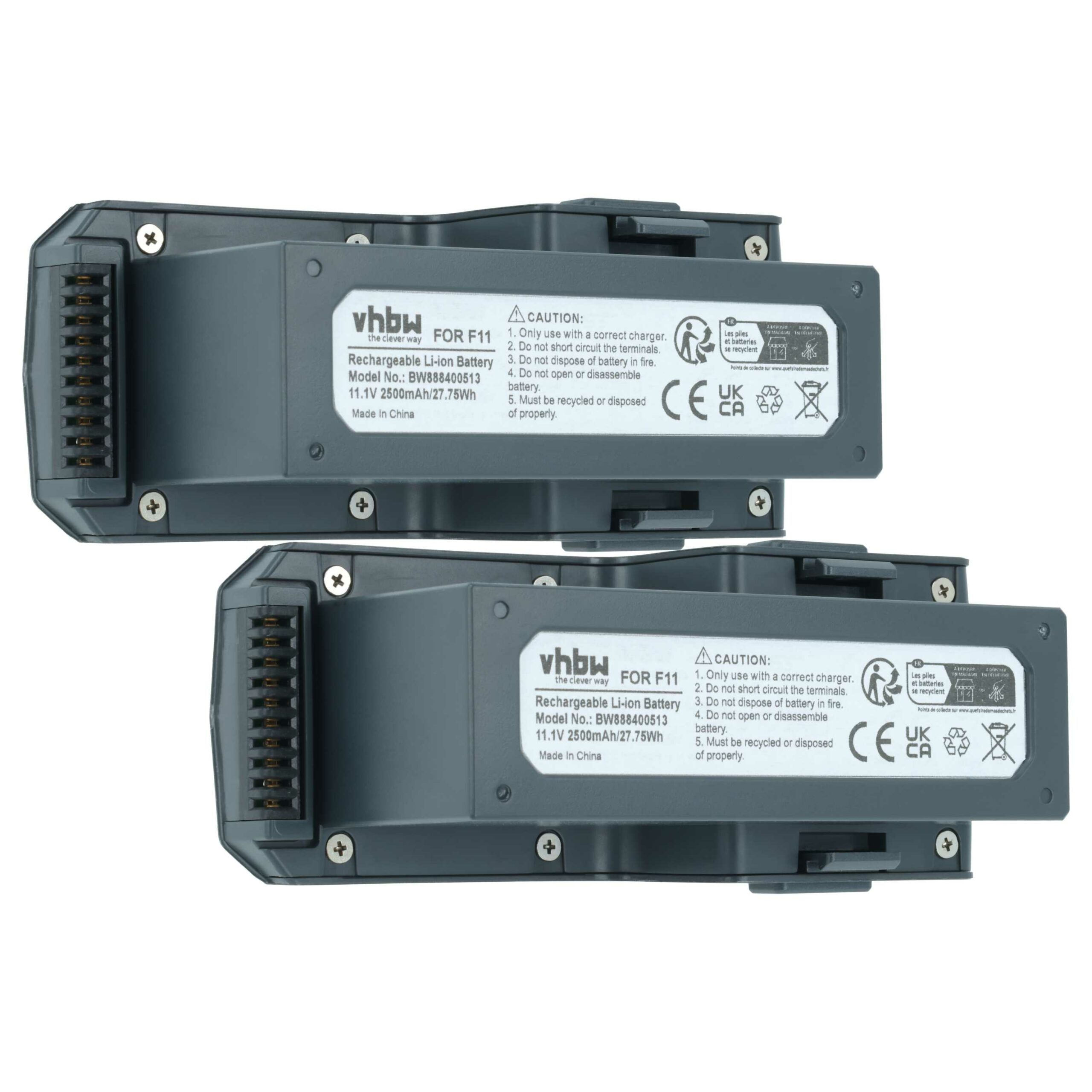Bateria vhbw para Drone SJRC F11 GPS - 2500 mAh 11.1 V Li-polímero (Pack 2x)