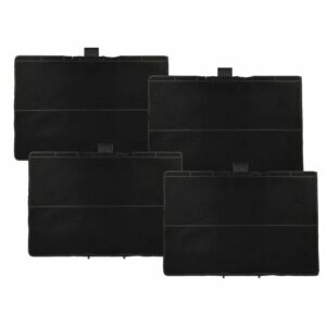 4x Filtro de Carvão Ativado de Substituição para Exaustor Bosch 744073 - 31.5 x 21.5 x 2.3 cm