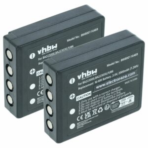 Bateria vhbw 2x para Telecomandos HBC FBFUB09N - 2000 mAh 3.6 V NiMH