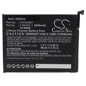 Bateria vhbw para Tablets Alcatel TLP040M1, TLP040M7 - 3900 mAh 3.85 V Li-polymer