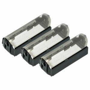 3x Lâmina de Barbear compatível com Braun 424 - com Moldura, Preto/Prateado