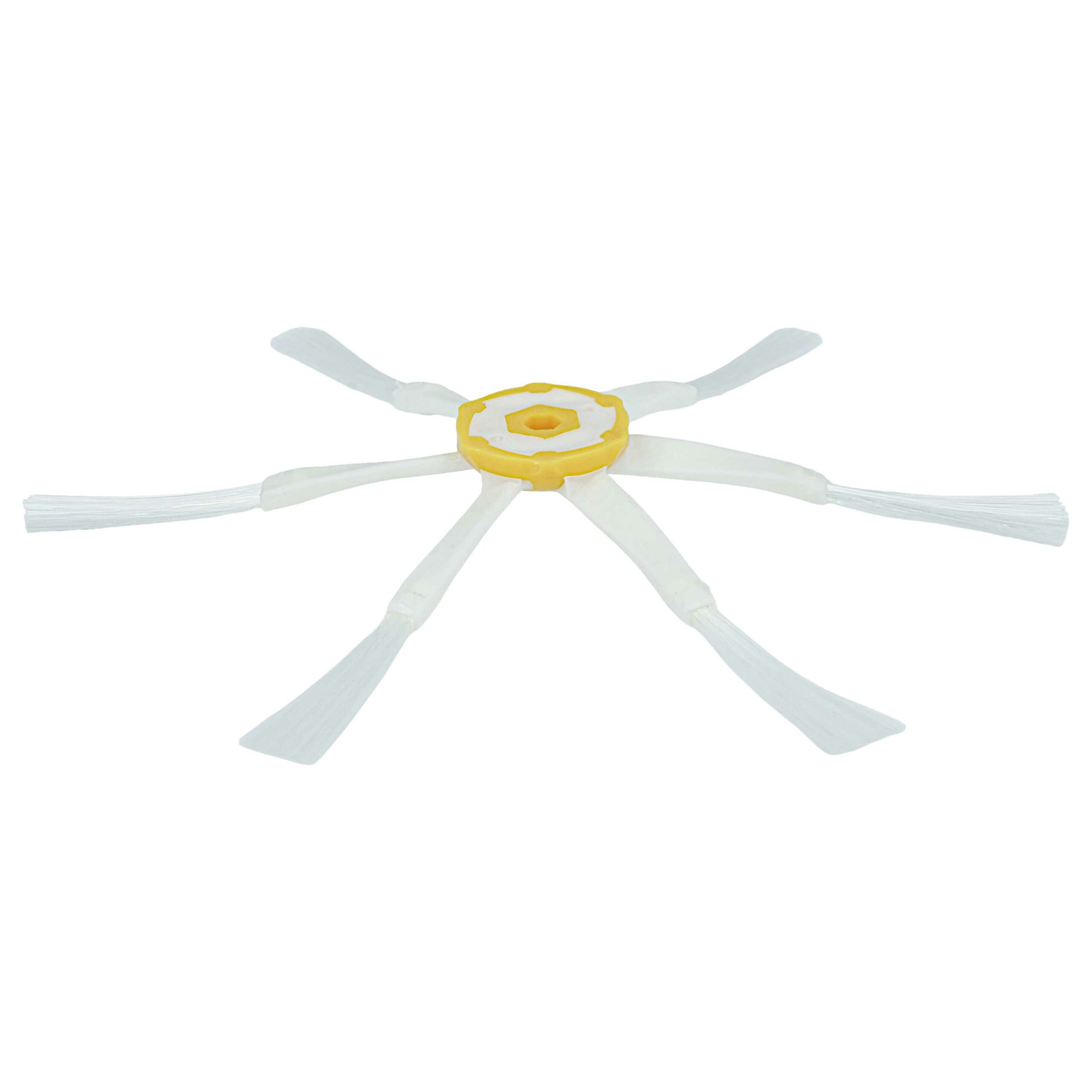 3 Escovas Laterais Compatíveis com iRobot Roomba 616, 621, 651, 765 - 6 Braços, Branco e Amarelo - Image 4