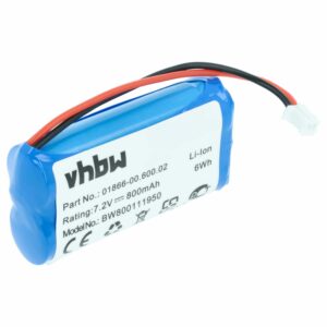 Bateria vhbw compatível Gardena 01866-00.600.02 - 800 mAh 7.4 V Li-Ion