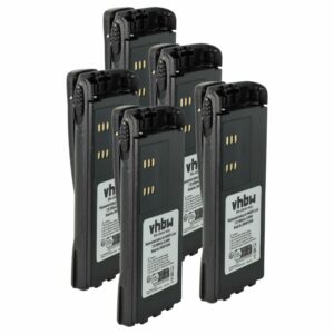 Pack 5x Bateria vhbw 1800 mAh 7.2V Li-Ion para Motorola HMNN4151, HMNN4154, HMNN4158, HMNN4159 + Clip