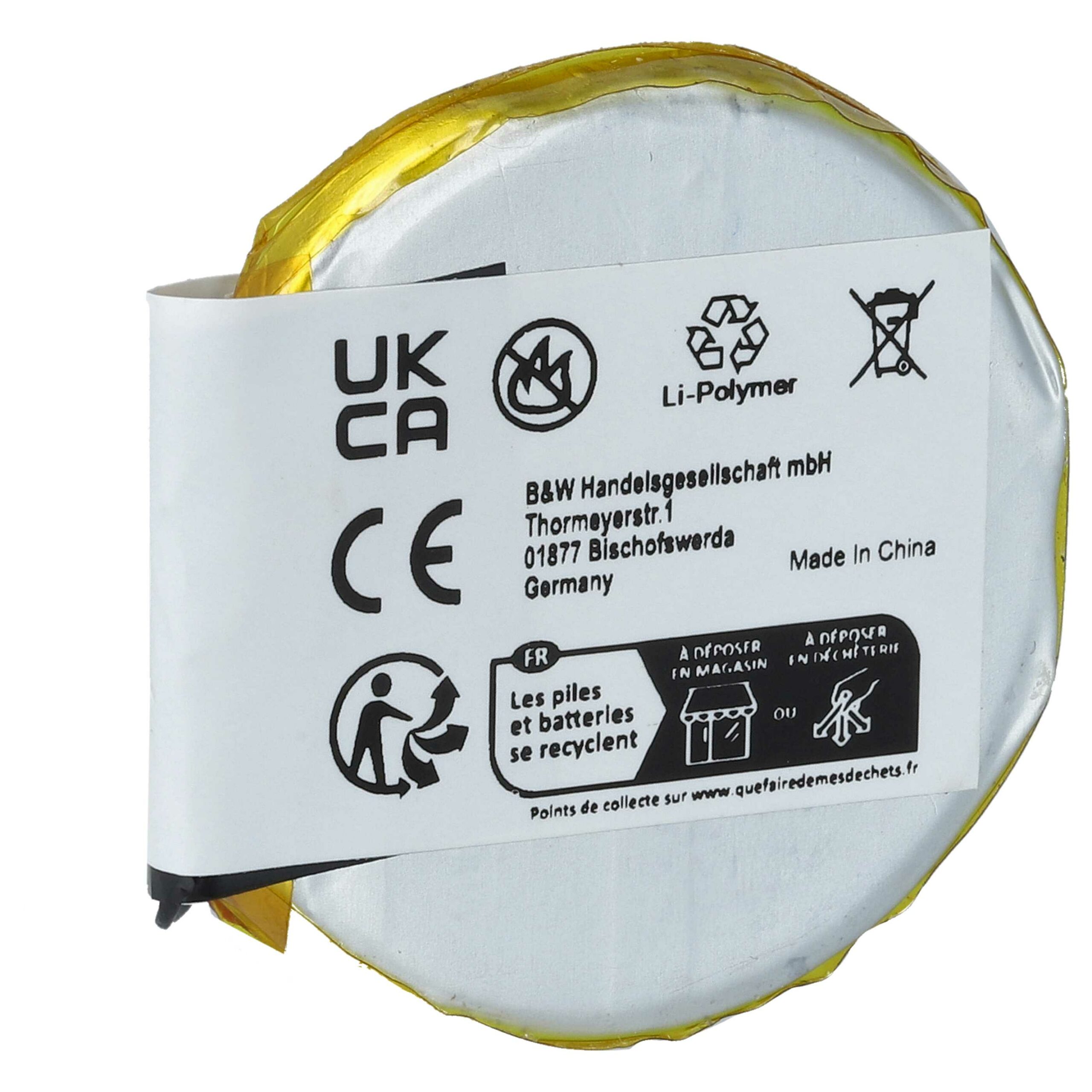 Bateria vhbw para Smartwatch Garmin PD3555w - 450 mAh 3.7V Li-Ion - Image 2