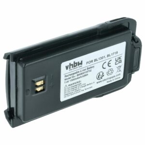 Bateria para Rádio Hyt/Hytera BL2407, BL1301, BL1719 - 1300 mAh 7.4 V Li-Ion vhbw