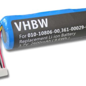 Bateria de substituição vhbw para Garmin Dog Trainer - 2600 mAh 3.7 V Li-Ion