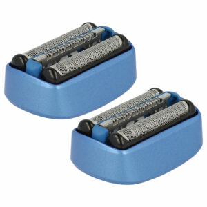 2x Cabeças de Corte de Reposição Braun 40B para Barbeadores Elétricos, Preto/Azul