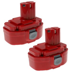 2x Bateria EXTENSILO para Makita 1835, 1822, 1833, 1823, 1835F, 1834 - 18V 3300mAh NiMH