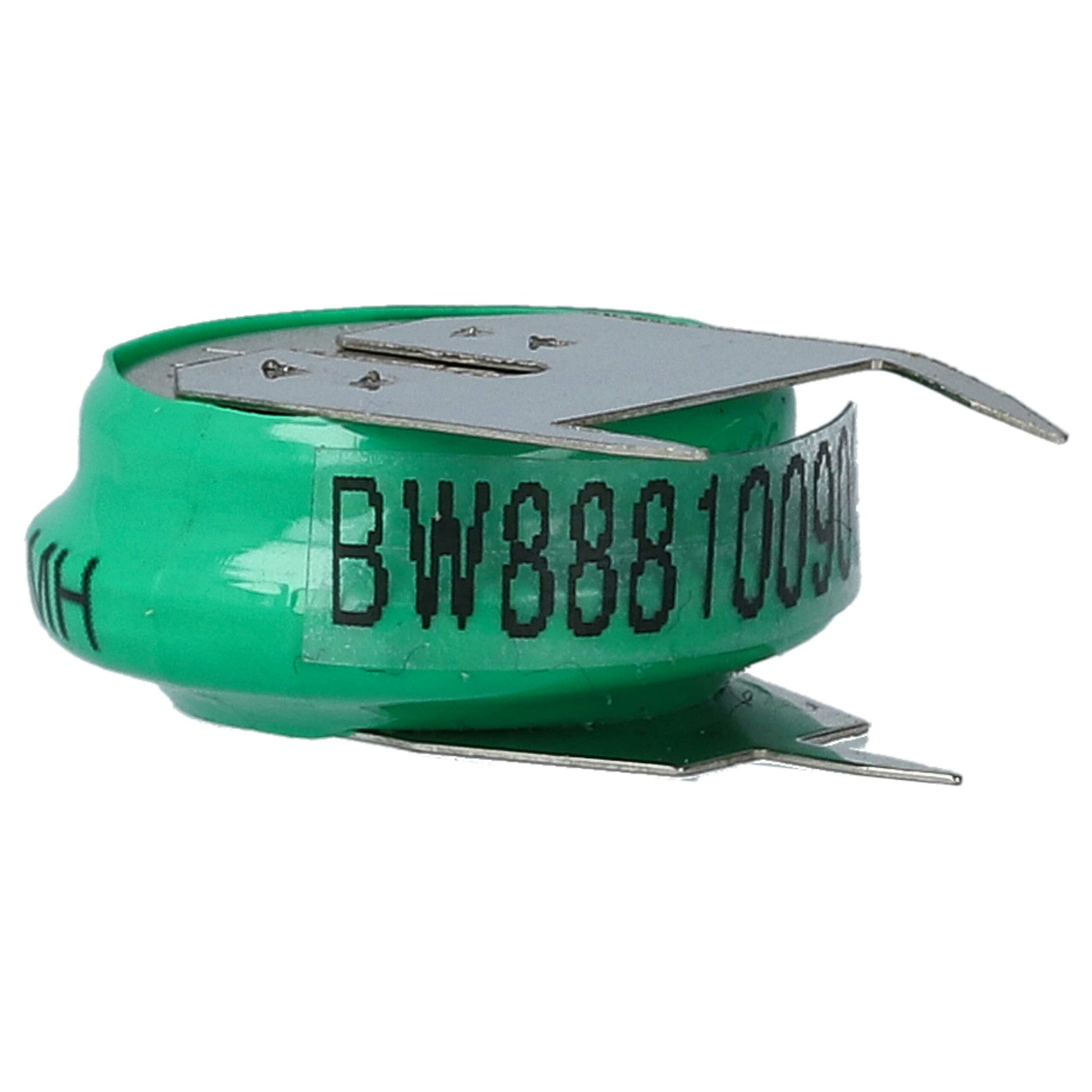 Bateria de Célula de Botão V80H NiMH 80 mAh 1.2V com 3 Pinos - vhbw - Image 4