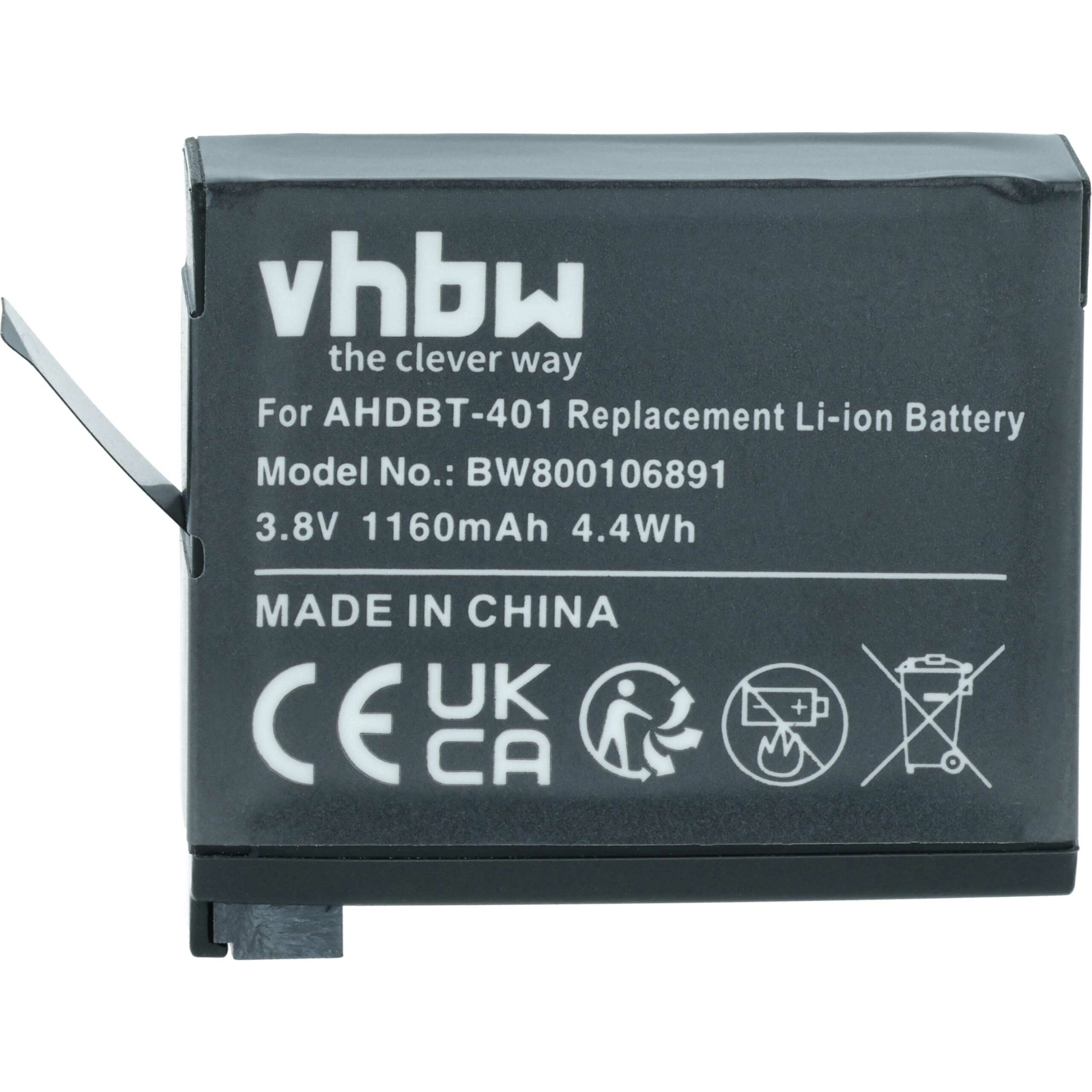 Pack 3x Bateria vhbw para GoPro AHDBT-401 - 1160 mAh 3.7V Li-Ion - Image 3