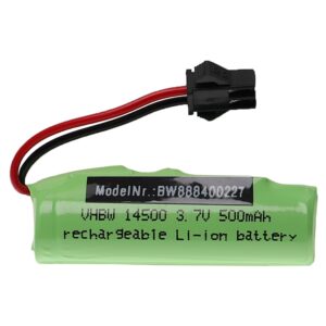 Bateria vhbw 500 mAh 3.7V Li-Ion SM-2P para Modelos RC
