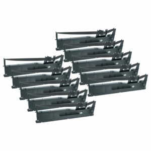 Pack 10x Fita Tintada para Impressora Matriz Epson C13S015307 - Preta