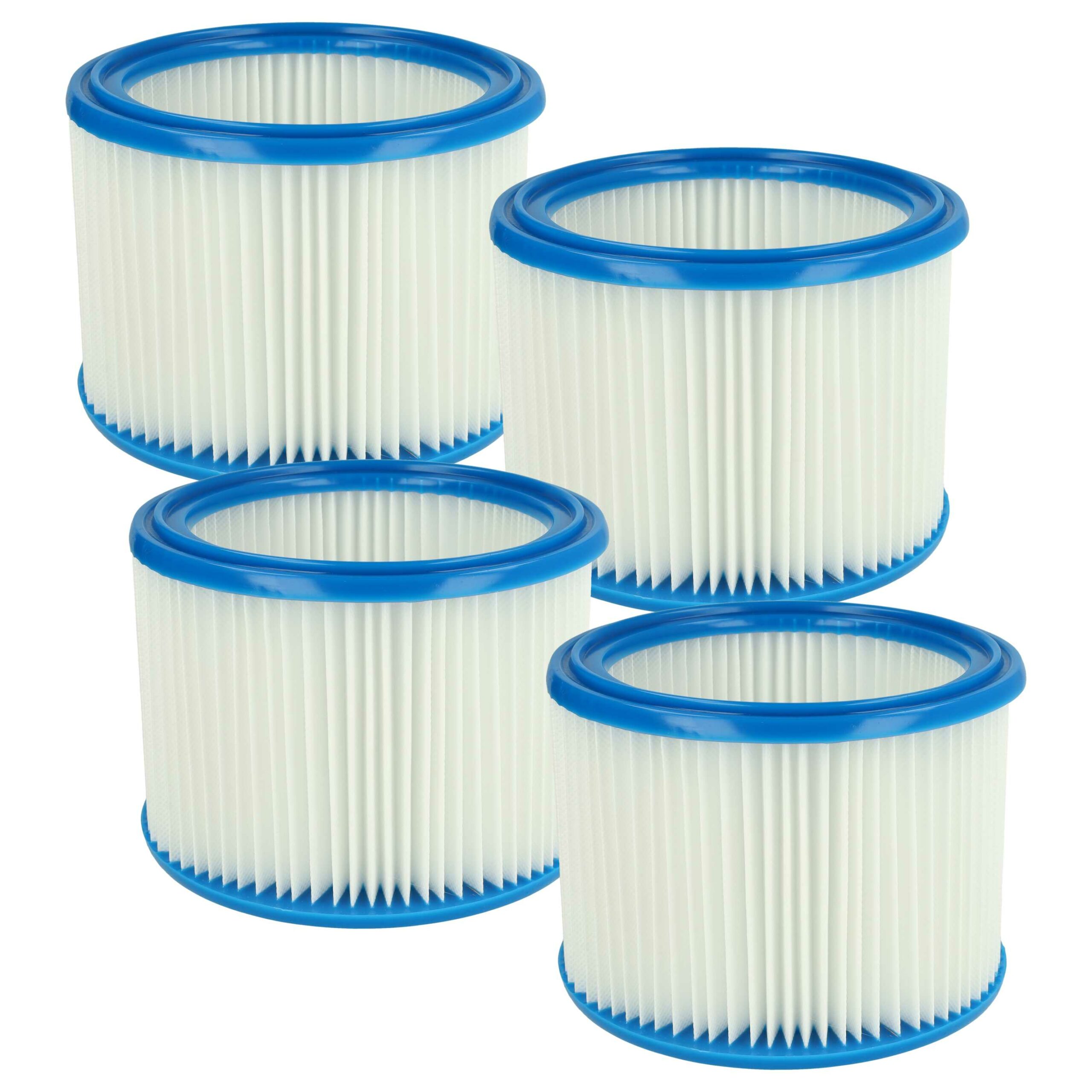 4x Filtro redondo vhbw substitui Bosch 2607432024 para aspiradores Bosch, branco/azul