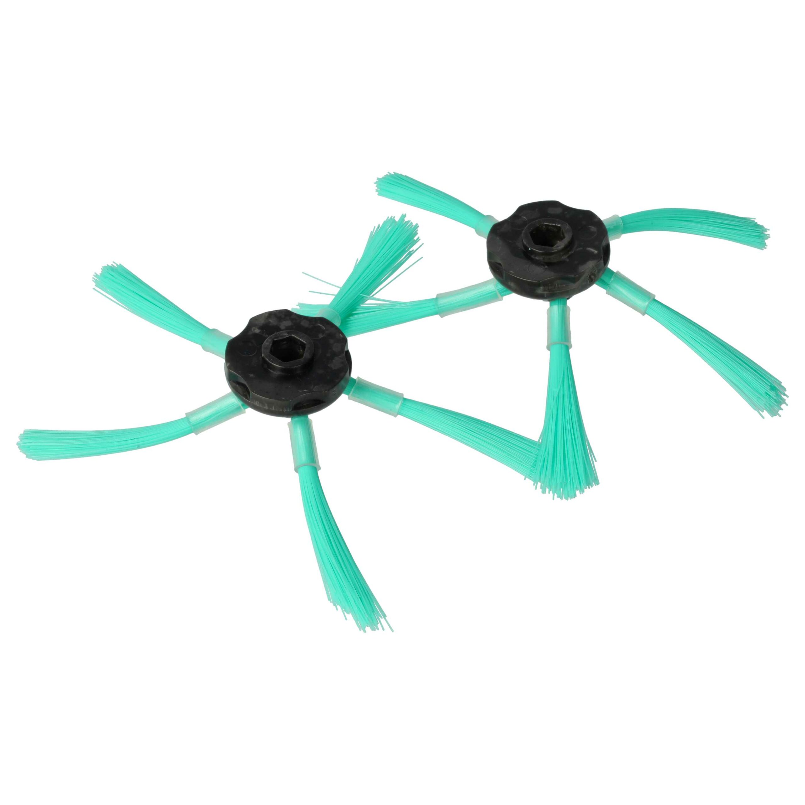 4 Escovas Laterais para Vorwerk Kobold VR-300, VR-7 - 5 Braços, Preto e Verde - Image 2