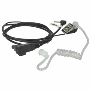 Auricular de Segurança para Motorola T280 com Botão de Chamada, Clip de Montagem e Cabo Phono - vhbw